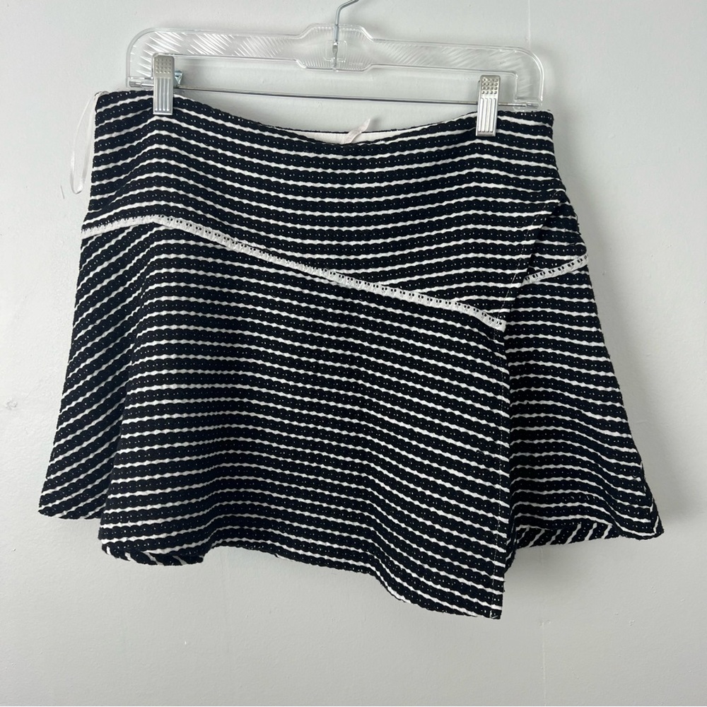 Free People NWT Black Comb Striped Mini Skirt